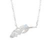 Choice of Birthstone Necklace Women's Diamond Feather (Feather) Pendant [MIP11001],