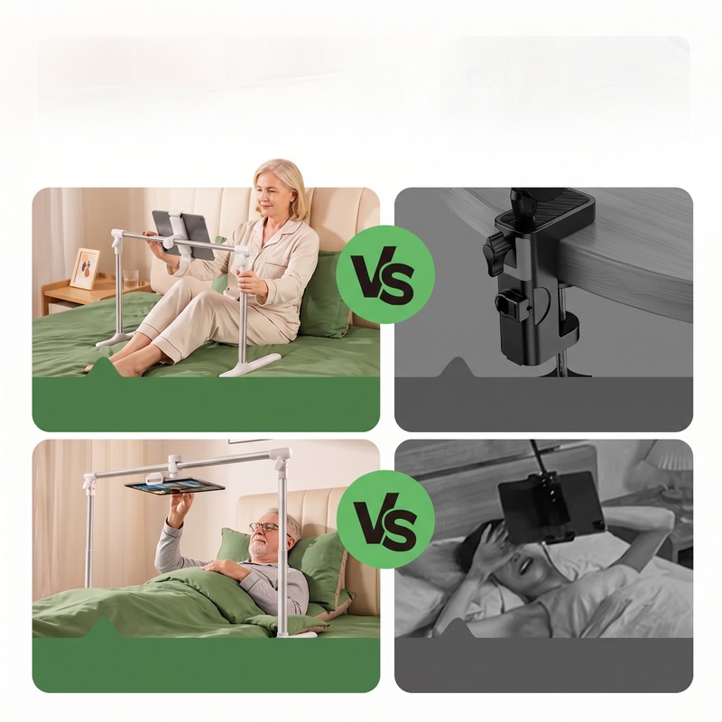 Adjustable Phone and Tablet Stand for Bed – Telescopic Folding