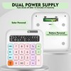 HUTUDD Mechanical Switch Calculator, Desktop Calculator, White Calculators Big Buttons,