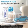 sourcing map 40pcs 30-Degree Angle RC Body Clips Bent Springy