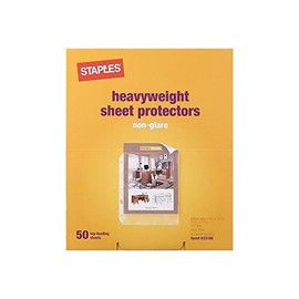 Staples 633188 Heavyweight Sheet Protectors Clear 50/Box (34749)