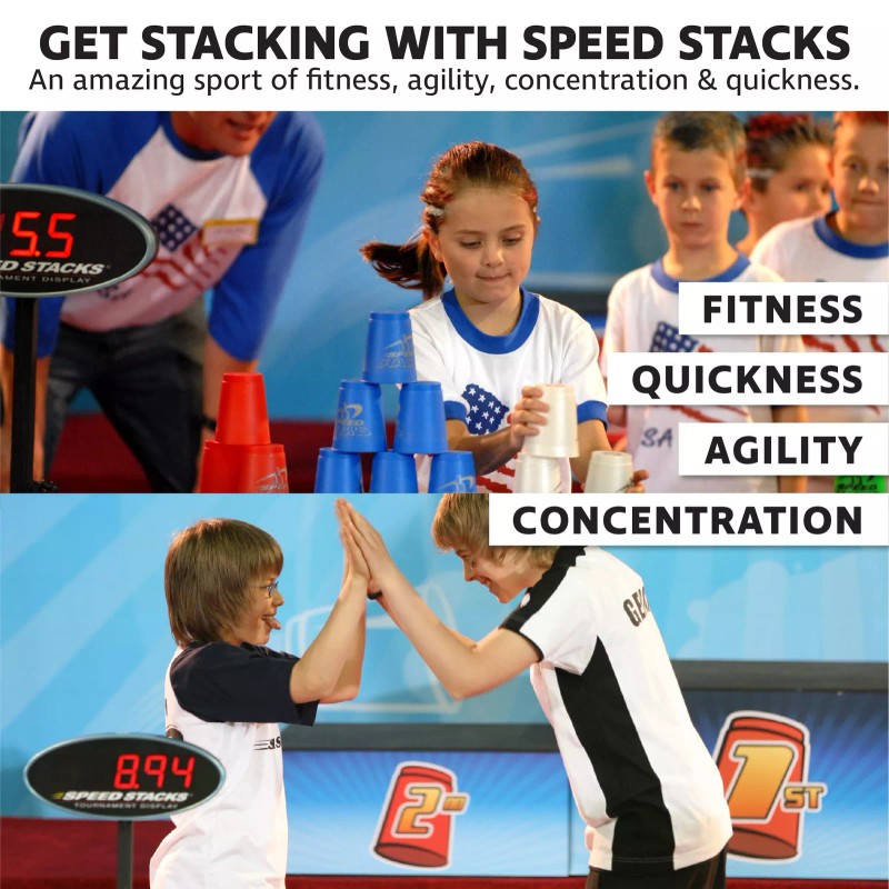 Speed Stacks Blue Sport Stacking Cups Set for Kids Develop