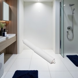 White Toilet Paper Holder, Toilet Paper Holder Roller Spindle Replacement Rod Plastic, Roller Replacement Plastic Spring Loaded, Paper Holder Insert 1 Piece