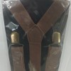 Jacobson's Men Women Clip-on Suspenders Steampunk Brown Pleather