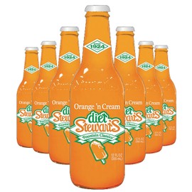 Diet Stewart's Orange 'n Cream Soda, 12 fl oz (12 Glass Bottles)