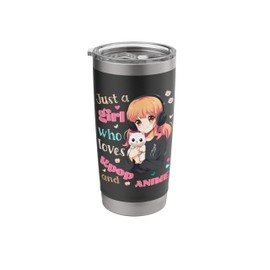 Just a Girl who Loves Kpop Anime Cute Merch Merchandise Cats Stainless Steel Insulated Tumbler