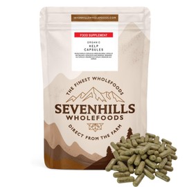 Sevenhills Wholefoods Organic Kelp Seaweed Capsules, Natural Source of Iodine, Vegan, UK Hand-Harvested,120 Capsules