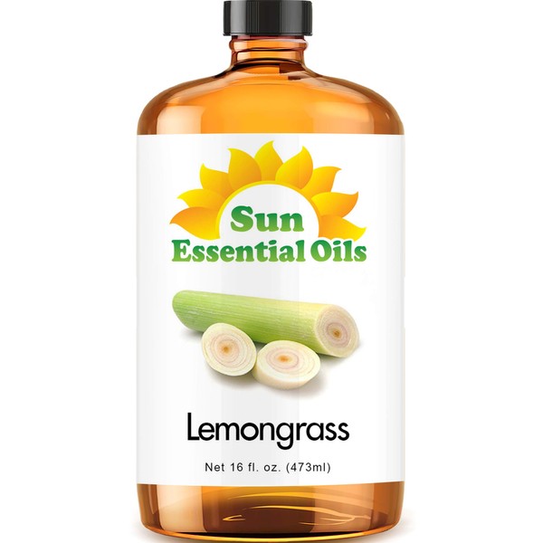 Sun Essential Oils 16oz - Lemongrass Essential Oil - 16 Fluid Ounces