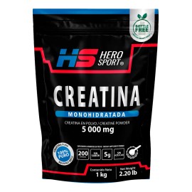 Creatina Monohidratada 1 Kg 200 Servicios Hero Sport Sabor Sin sabor