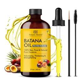 Botanic Hearth Batana Oil for Hair Growth & Hair Treatment Oils 2 Fl Oz | Dr Sebi Inspired, 100% Raw & Pure Batana Oil | Scalp & Hair Treatment for Thickness & Strength | All Hair Types