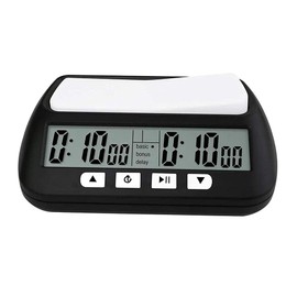 Temporizador de Relojes de Ajedrez, Reloj de Ajedrez Digital con Alarma y Función de Cuenta Regresiva, Negro