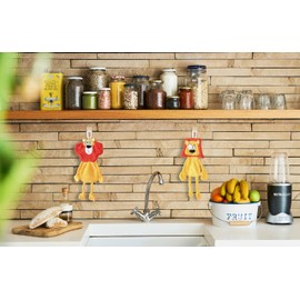 Yoohspoe 2pc Quick-Dry Hanging Decorative Funny Hand Towels for Kitchen & Bathroom - Cute Lion Washcloths Face Towels- Gift for Animal Lovers! (Golden-Lion)