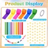 700PCS Colorful Paper Chain Strips,Paper Chain Star Garland Set