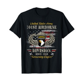 U.S Army 101st Airborne Paratrooper Veteran Screaming Eagles T-Shirt