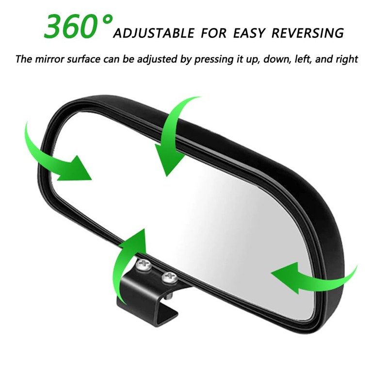Esreake 2PCS Large 5.7" Adjustable Mounted Blind Spot Mirror Fix