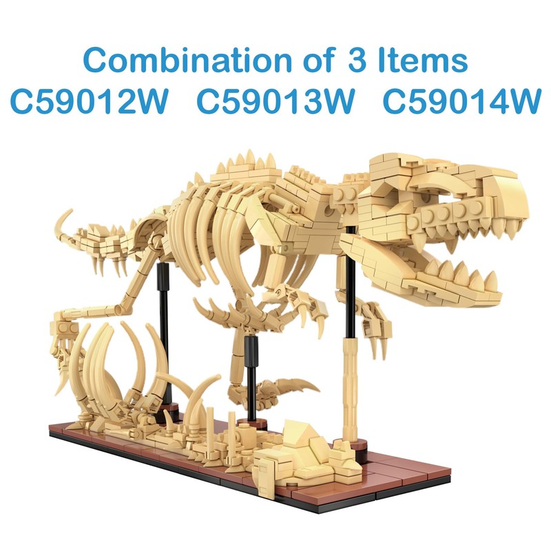 CaDA Velociraptor Dinosaur Skeleton - 256 Piece Brick Model Kit