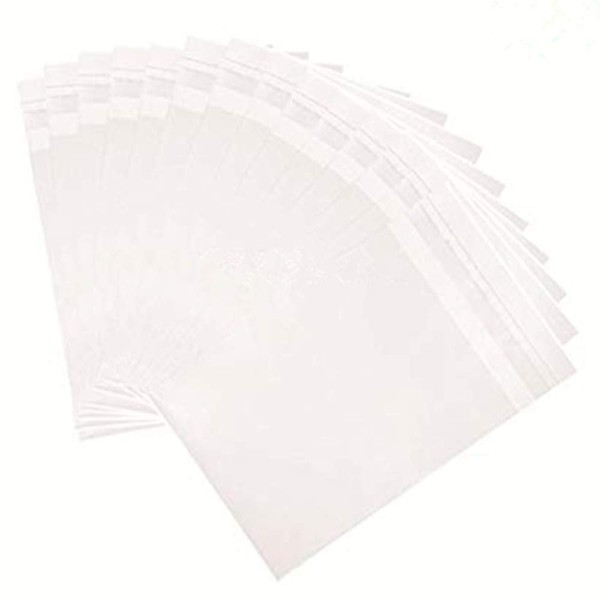 5 x 7-inch Crystal Clear Resealable Cello Cellophane Bags for Candy Cookies Cards, Pack of 100.