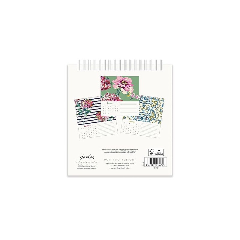 2024 Joules Floral Desk Calendar