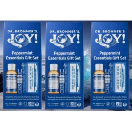 Dr. Bronner's Bar + Lip Balm Gift Set - Peppermint - 2oz X 3