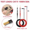 BINTA 27PCS Silicone Multimeter Test Leads Kit with Replaceable Gold-Plated