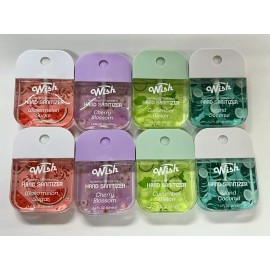 Wish Palm Sized Wish Advanced Spraying Hand Sanitizer 1.2oz EA With Aromas (pack 8)