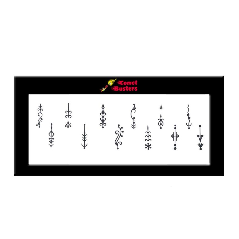 Comet Busters Beautiful Fancy Black Bindis