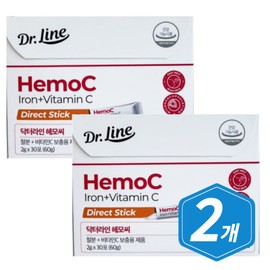 Dr. line Hemo C direct 30 packets 2 middle-aged female iron iron Senior female iron powder / 닥터라인 헤모씨 다이렉트 30포 2개 중년 여성 철분 시니어 여자 철분제