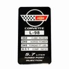1Pc C4 Corvette 1987 L98 Engine ID Spec Metal Data