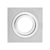 SEBSON Recessed Square Silver Flush Ceiling Light Aluminium/Aluminium/GU10 Socket LED
