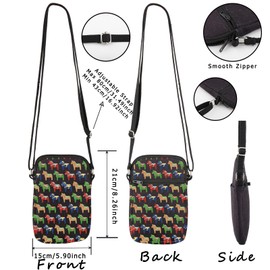 Swedish Dala Horse Makeup Bag Traditional Red Dala Horse Gift Swedish Souvenir Gift, Dale Horse Cr Eu, Cosmetic bag with print