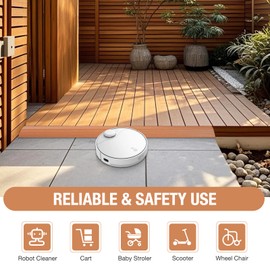 Floor Transition Strip Self Adhesive Vinyl Door Threshold for Doorways Carpet Edging Trim Overlap Edge Reducer for Laminate Floor, Carpet, Tile (Yellow Oak Grain, 2/5" to 3/5", 3.3Ft)