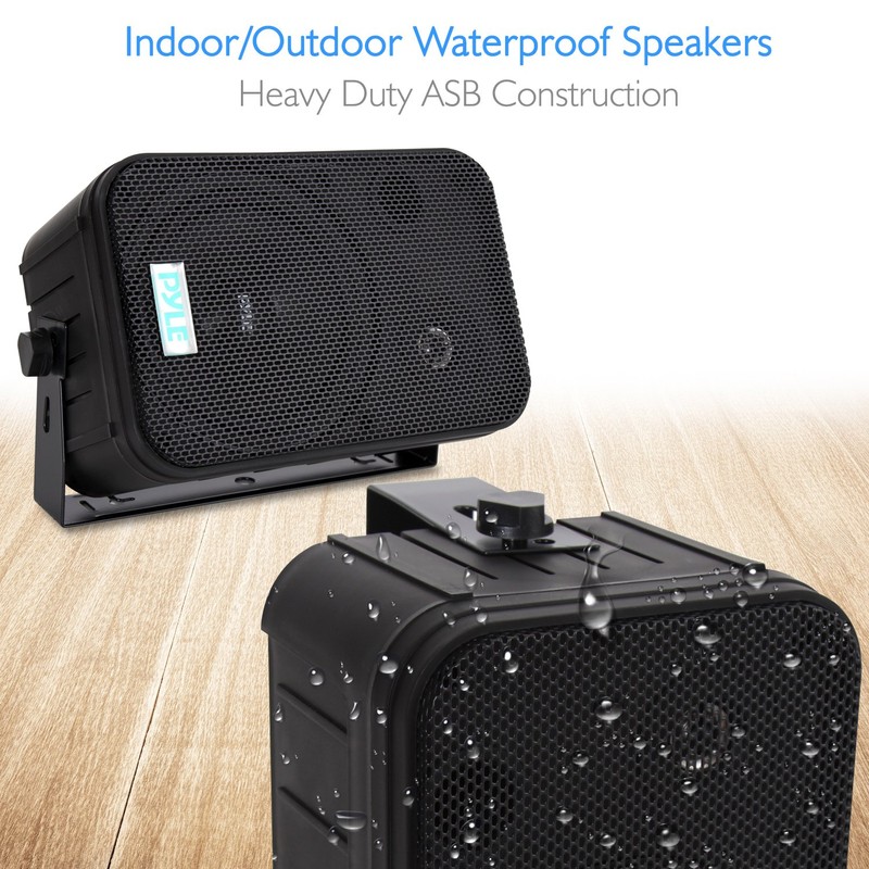 6.5'' Indoor/Outdoor Waterproof Speakers (Black)