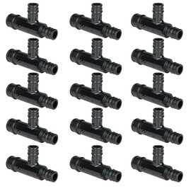 15 Pack TenKe PEX A F1960 Poly Expansion Fitting 3/4" X 1/2" X 1/2" Reducing Tee Elbow Pex A Cold Expansion for Plumbing Corrosion Resistant (15pcs 3/4"X1/2"X1/2" TEE)