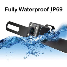 SCREENTRONICS Rear View Backup Camera License Plate HD Night Vision 4 IR LED Wide Waterproof Compatible with Car Radio Sony XAV-AX150 XAV-9500ES XAV-AX3200 XAV-AX5000 XAV-AX5600 XAV-AX7000 XAV-AX8000