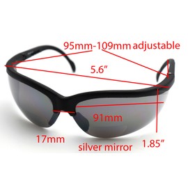 ColorViper Sports Double Injection Readers Flexie Reading Glasses size and color very (z3 matte black / silver mirror coating Bifocal, 1.50)