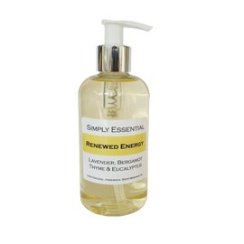 Simply Essential Renewed Energy Massage Oil with Lavender, Bergamot, Thyme & Eucalyptus 250ml Refreshing and Uplifting