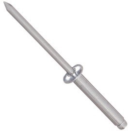 Aluminum Blind Rivet, Meets IFI Grade 11, 0.032"-0.125" Grip Range, 3/32" OD, 0.250" Length, #41 Drill Size (Pack of 100)