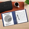 Staples Standard Non‑View Binder, 1" Round Ring, Blue, Durable 3‑Ring