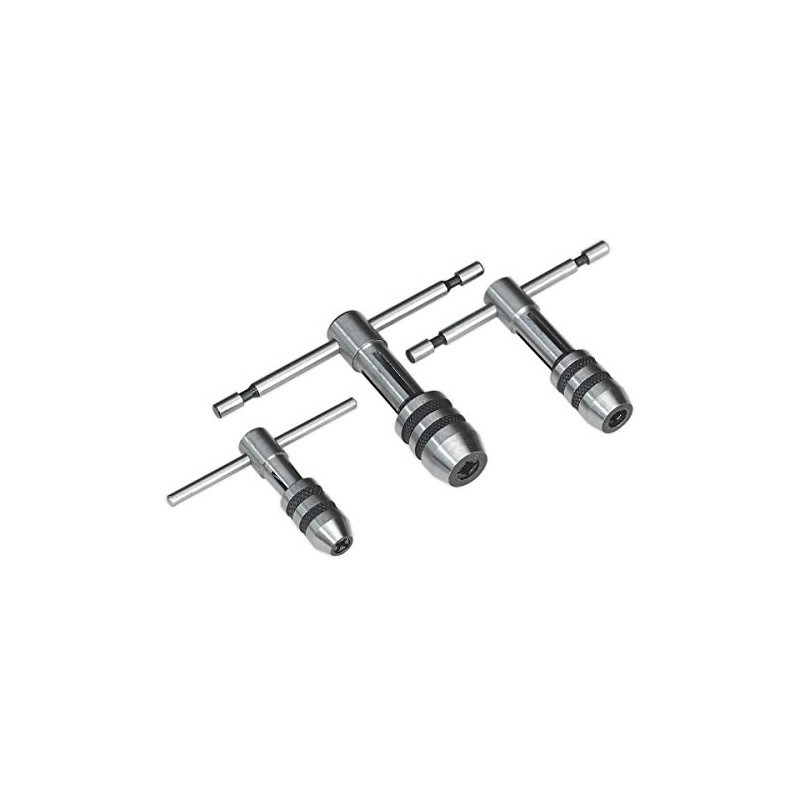 Sealey AK9799 General Purpose T-Handle Tap/Tapping/Reaming Wrench Set 3pc New