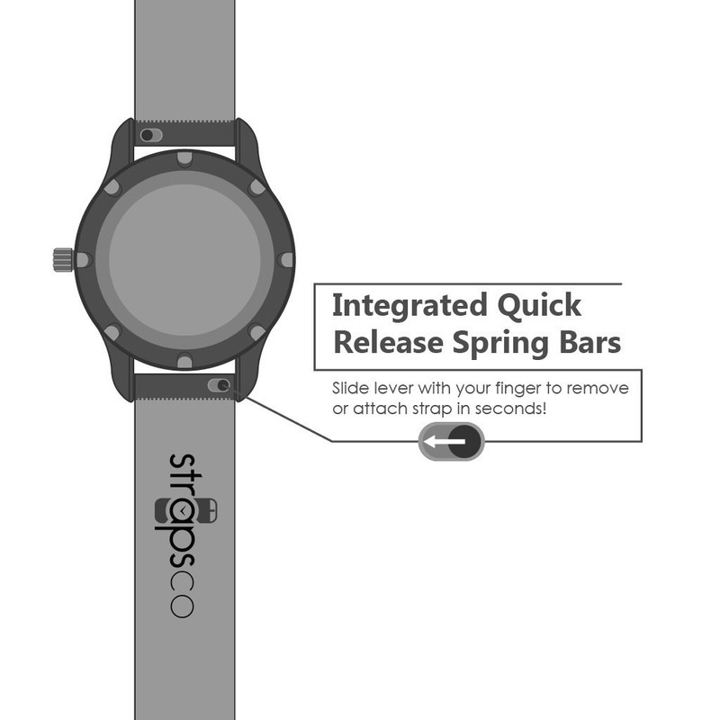StrapsCo Classic Women's Leather Quick Release Watch Band Strap -