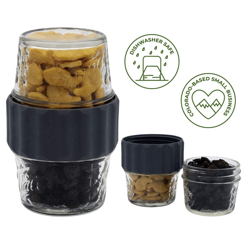 2-in-1 Lid for Connecting Two Regular Mouth Jars by Mason