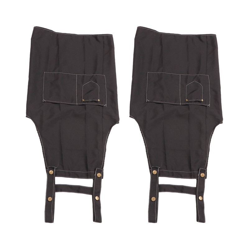 2 Pcs Black Cotton Apron Kitchen Breathable Oil Resistant Apron