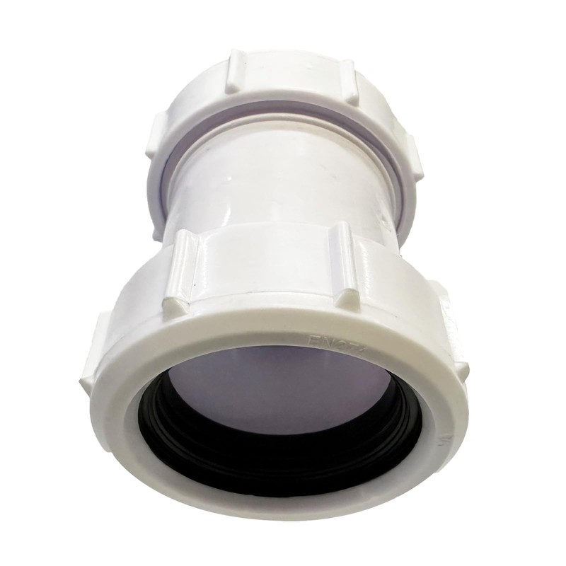 Straight Pipe Connector SENRISE 40mm PVC Pipe Connector Compression Joiner