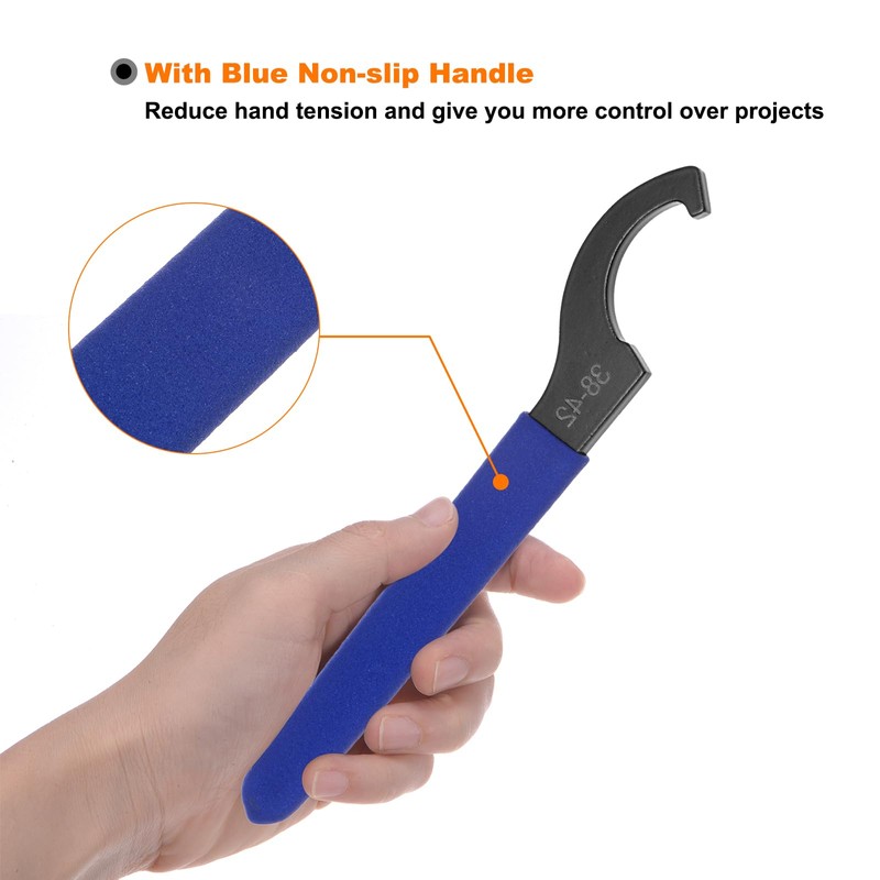 HARFINGTON C Hook Spanner Wrench 38-42 Nut Shock Wrench Steel