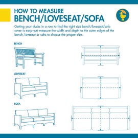 Duck Covers RSO793735 Soteria Patio Furniture Cover, 79"W x 37"D x 35"H, Grey