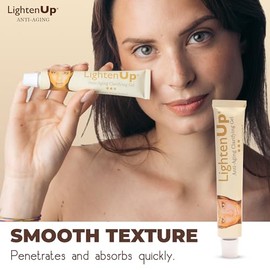 LightenUp | Gel hidratante Facial Despigmentante | Con Vitamina C, Alfa arbutina y Aceite de argan | Trata Manchas y zonas Oscuras | Textura en Gel con Ingredientes Naturales | 30Ml 1 0z