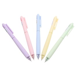 Operitacx Set of 5 Gel Pens, Aesthetic Pens, Japanese Pens, Cute Pens for Women, Pens for Notes, Aesthetic School Material, Funny Pens for Girls, Cute Pen, Plastic