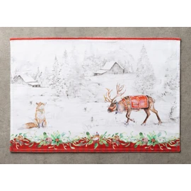 Maison d' Hermine Fabric Placemat, 100% Cotton Set of 4, 33cm x 48cm Decorative Washable Placemat, Easter Table Placemat for Dining, Kitchen, Parties, Christmas Tradition - Thanksgiving/Christmas