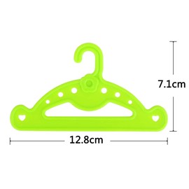 Zliger Doll Clothes Hangers, Pack of 30 Dolls Hangers, Doll's Wardrobe, Plastic Clothes Rack, Doll Clothes Hanger for Dolls, Clothing Accessories, 3 Colourful
