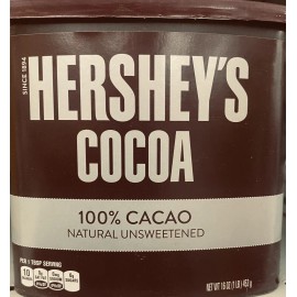 Hershey's Cocoa 100% CACAO Natural Unsweetened Powder 16 oz tub